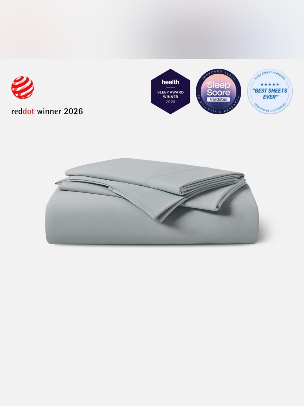 REST Evercool Cooling Sheets in Snow Cool Gray - King + Queen
